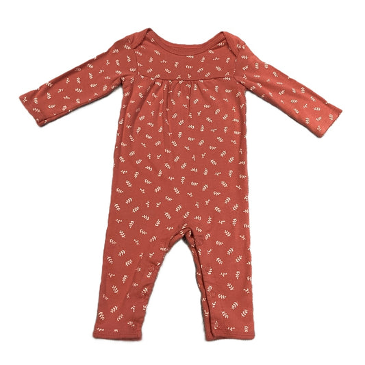 3-6 Girls Just One You Dark Rose One Piece w/Leaf Pattern