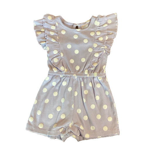 12-18 Girls Modern Moments Light Purple/White Polka Dot Romper