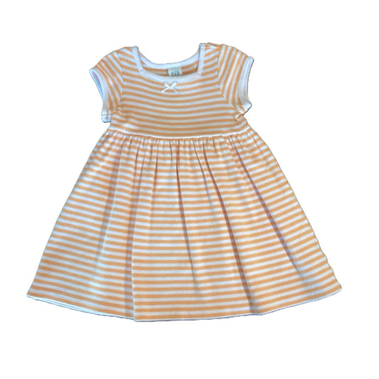 12-18 Girls Baby Gap Orange/Pale Pink Stripe Dress