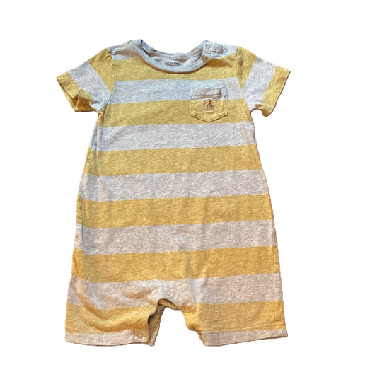 18-24 Boys Baby Gap Gray/Yellow Striped Romper