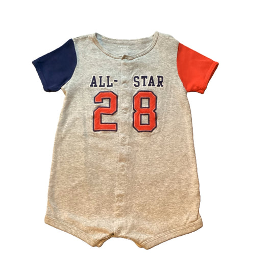 18-24 Boys Carter's Gray All Star Romper