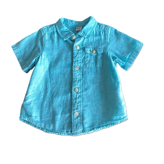 18-24 Boys Old Navy Teal Button Down Shirt