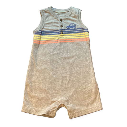 18-24 Boys Carter's Gray Sleeveless Romper w/Stripes