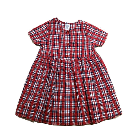 12-18 Girls Class Club Baby Red White Blue Plaid Dress