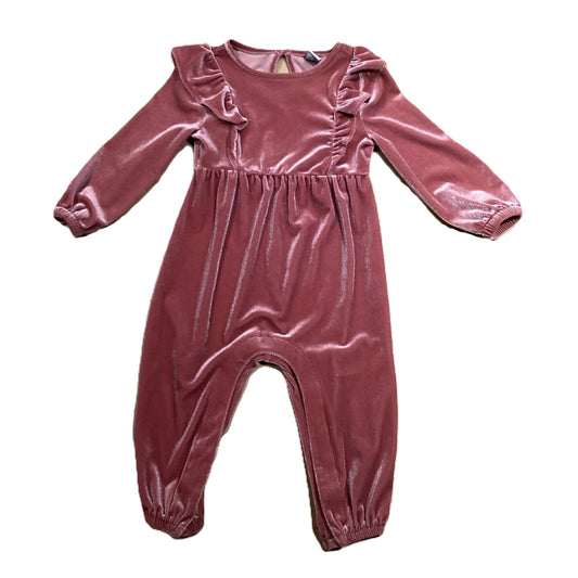 12-18 Girls Old Navy Dusty Pink "Velvet" Jumpsuit