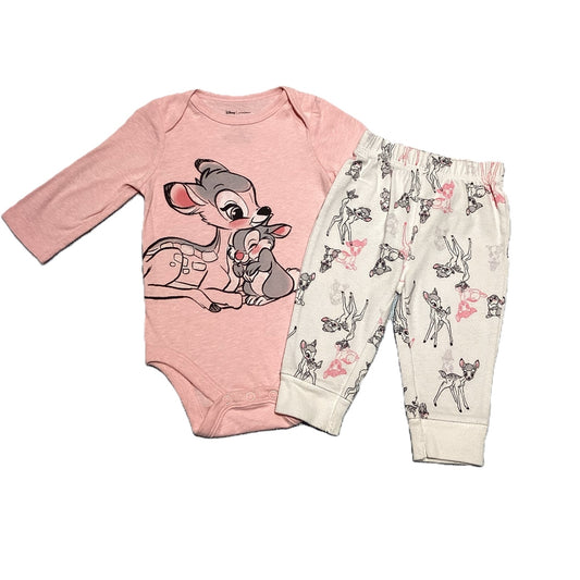 0-3 Girls Jumping Beans Disney Bambi and Thumper, Matching Pants