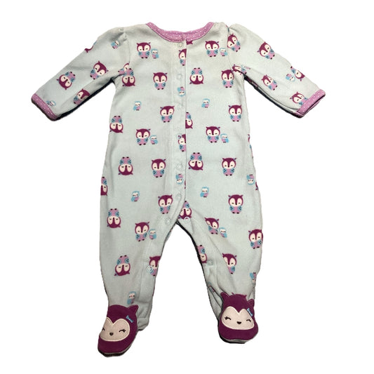 0-3 Girls Child of Mine Penguin Ruffle Bottom Sleeper