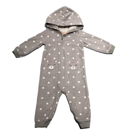 9-12 Girls Carter's Polka Dot Fleece One-Piece