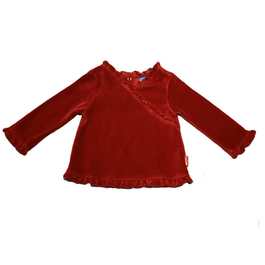 9-12 Girls Children's Place Velour Ruffled Shirt