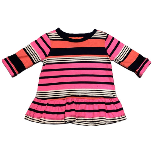 6-9 Girls Carter's Hot Pink/Blue Stripe Shirt