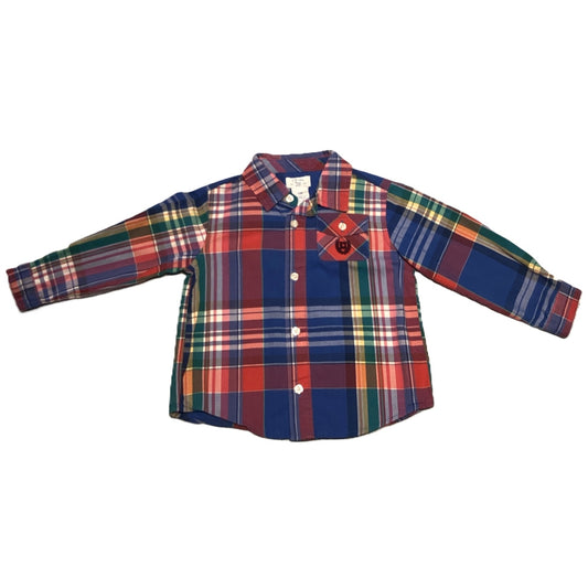 6-9 Boys Chaps Royal Plaid Button Down