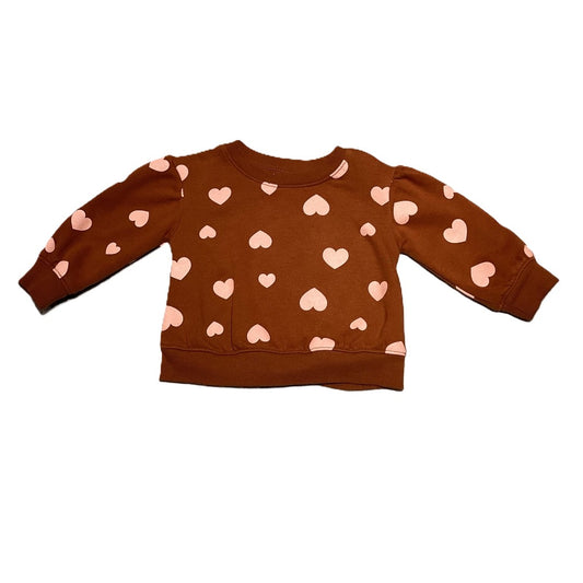 9-12 Girls Jumping Beans Heart Polka Dot Crewneck Sweatshirt