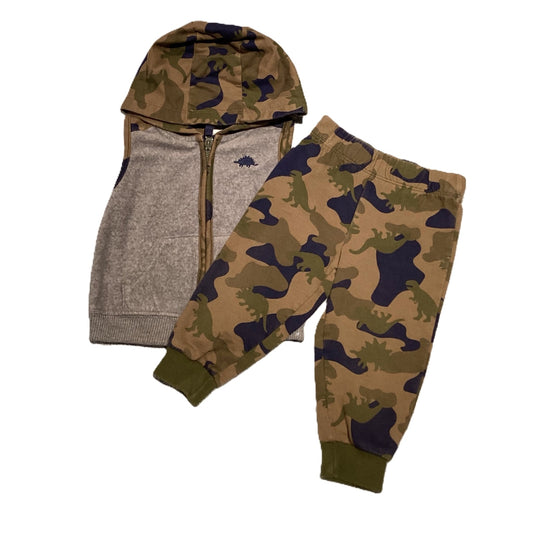 9-12 Boys Carter's Fleece Camo Vest, Matching Pants