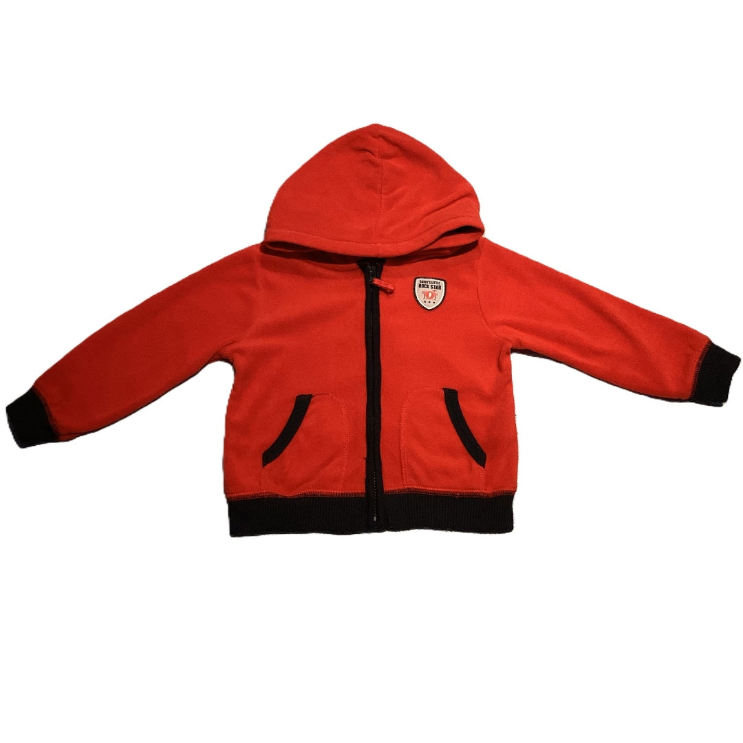 12-18 Boys Carter's Red Rockstar Zip-Up Sweatshirt