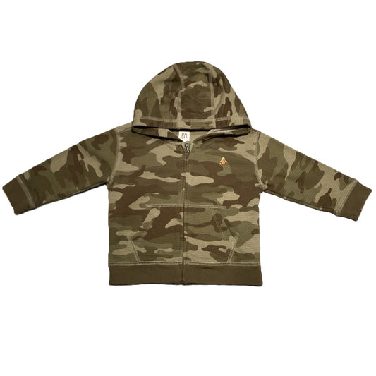 12-18 Boys Baby Gap Camo Front Zip Hooded Sweatshirt