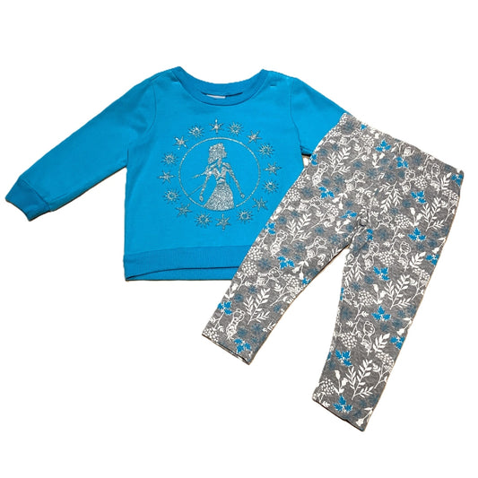 2T Girls Disney Frozen Elsa Sweatshirt and Leggings