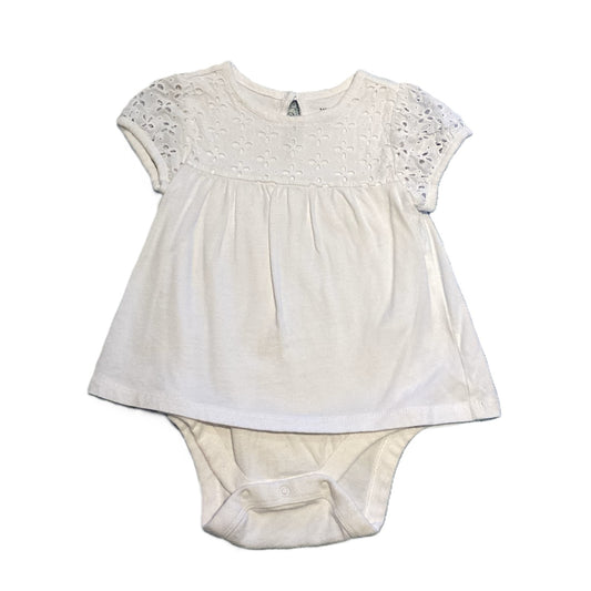 18-24 Girls Baby Gap White Dress with Built-in Bloomers