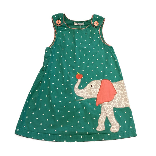 18-24 Girls Baby Boden Teal Polka Dot Elephant Dress