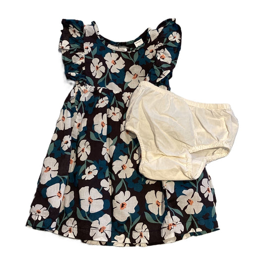 18-24 Girls Old Navy Teal and Orange Flower Dress, Bloomers