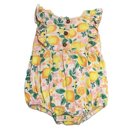 18-24 Girls Wonder Nation Lemon Pattern Bubble Onesie