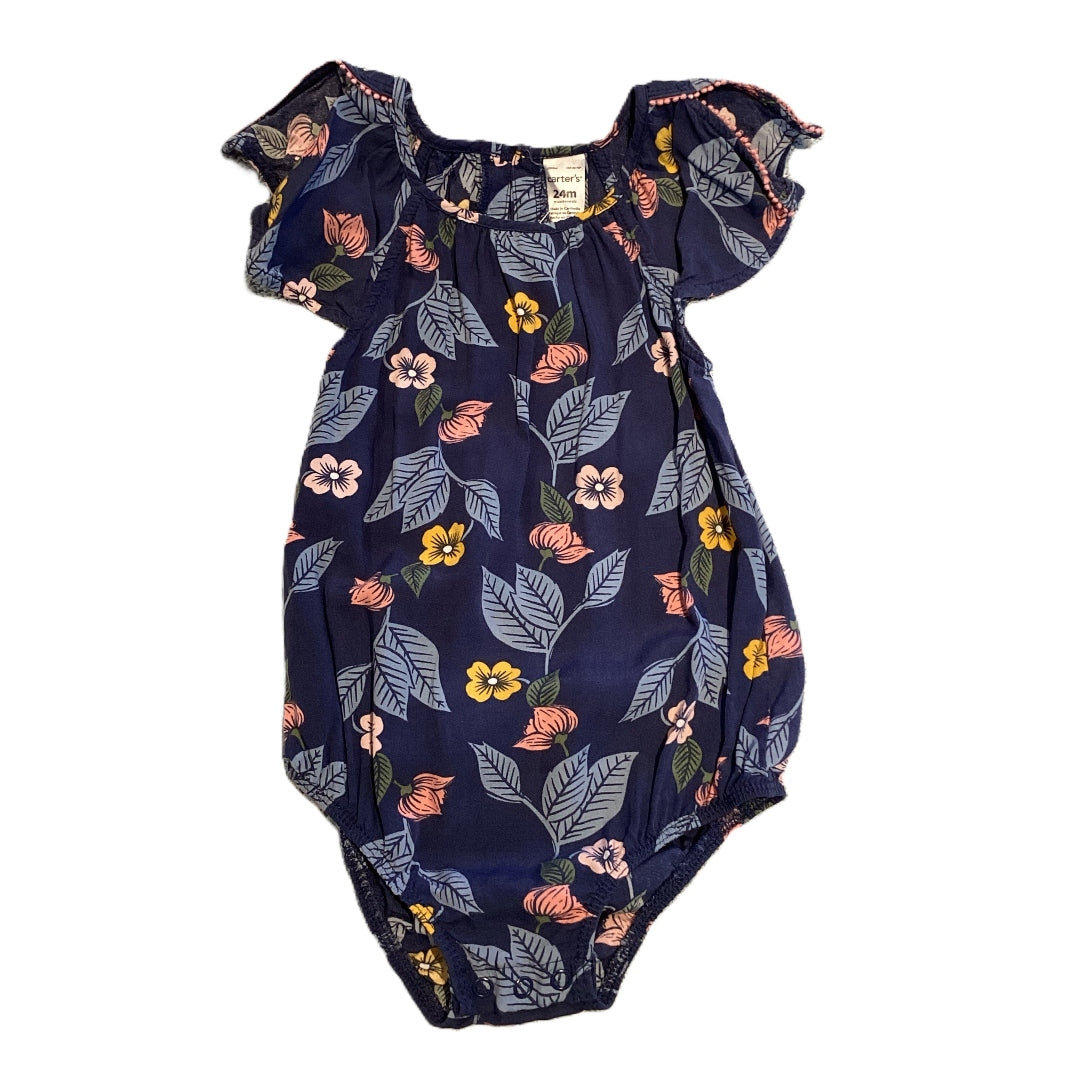 18-24 Girls Carter's Navy Floral One Piece