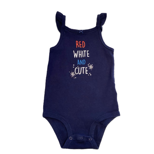 18-24 Girls Carter's Red White and Cute Onesie