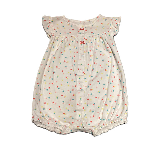 9-12 Girls Carter's White Bubble Pastel Polka Dots