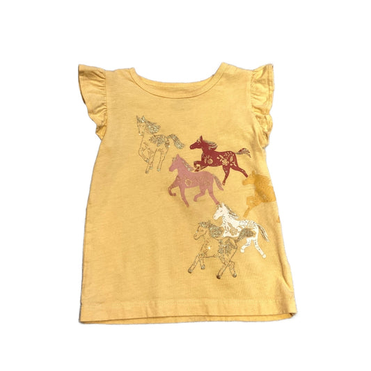 2T Girls Carter's Yellow Horse Tshirt