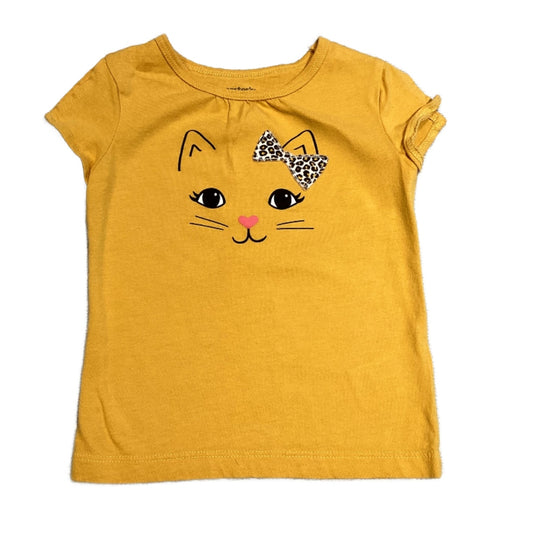 2T Girls Carter's Yellow Cat Tshirt