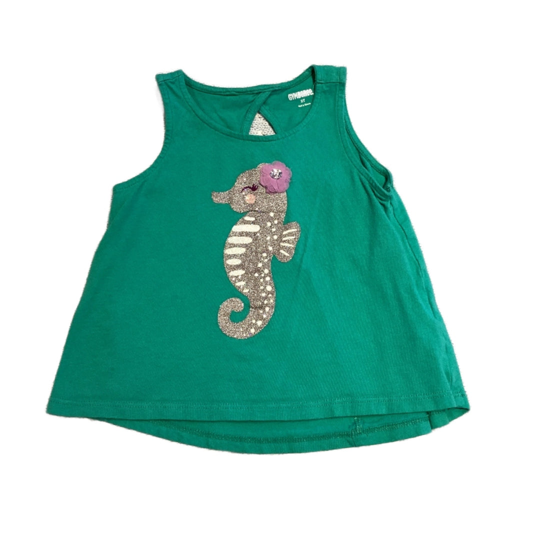 2T Girls Gymboree Teal Seahorse Tshirt