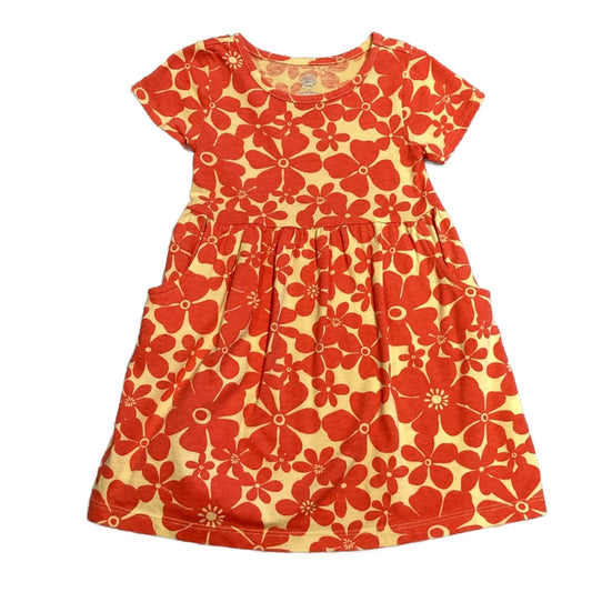 2T Girls Wonder Nation Yellow and Orange Floral Dress