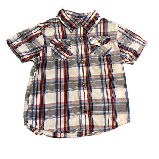 12-18 Boys Sonoma Red/Blue Plaid Shirt