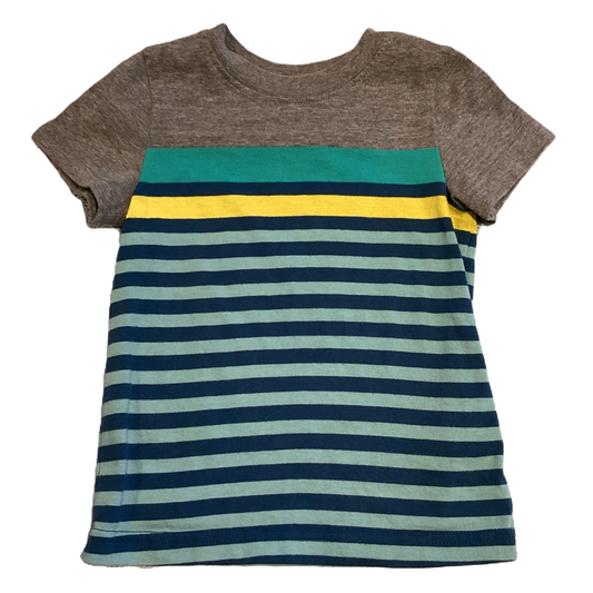 12-18 Boys Cat & Jack Multi-Colored Striped T-Shirt