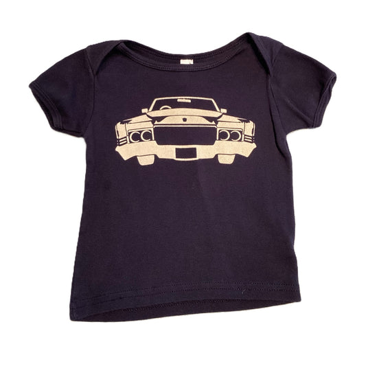 12-18 Boys American Apparel Car Navy Blue T-Shirt