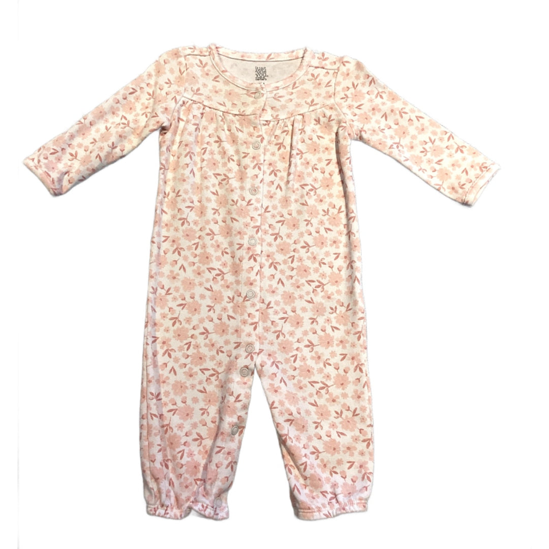 3-6 Girls Just One You Pink Floral Sleeper