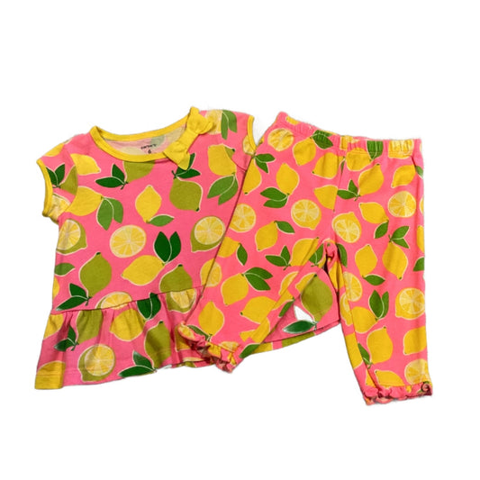 3-6 Girls Carter's Lemon and Lime Matching Set