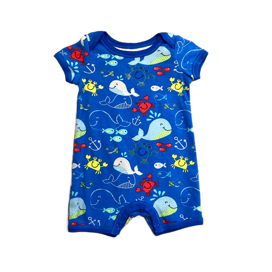 0-3 Boys Koala Baby Blue Sea Animals Romper