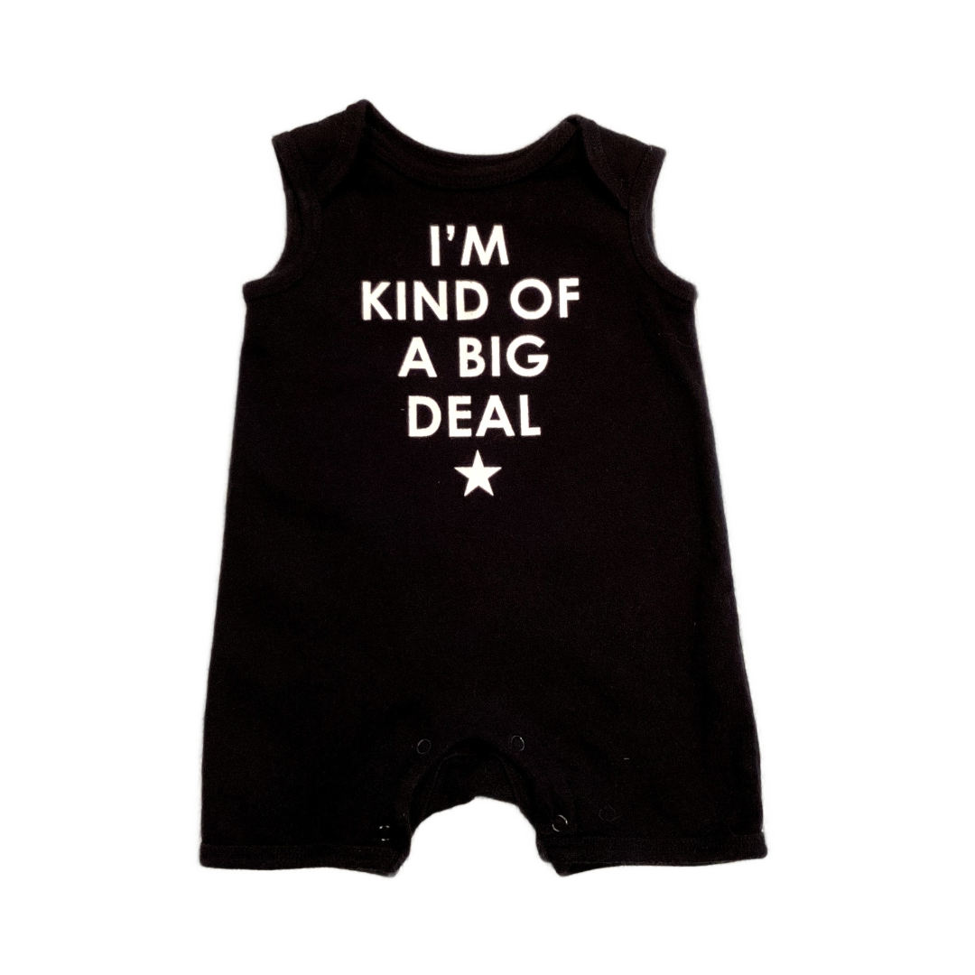 0-3 Boys Old Navy Black I'm Kind Of A Big Deal Romper