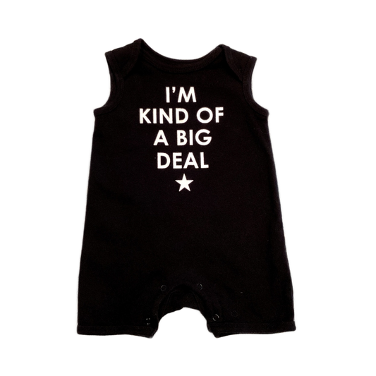 0-3 Boys Old Navy Black I'm Kind Of A Big Deal Romper