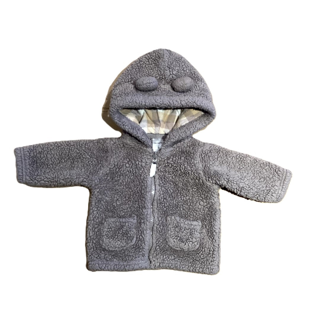 0-3 Boys Carter's Grey Brown Sherpa Coat