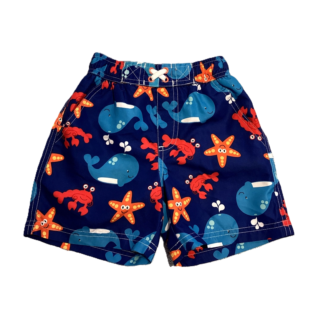 2T Boys  Wippette Royal Blue Sea Creatures Swim Trunks