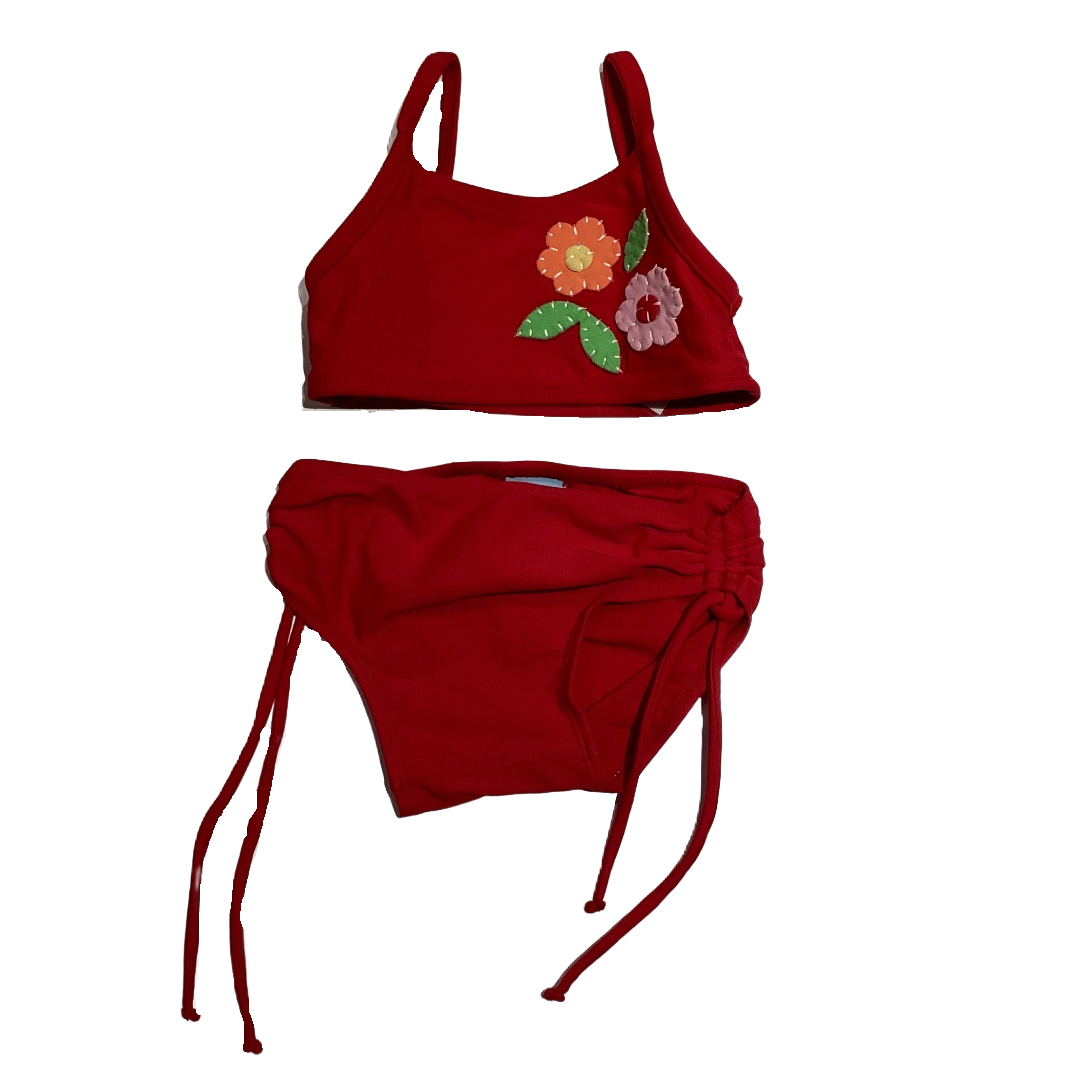 12-18 Girls Old Navy Red Bikini w/Flowers