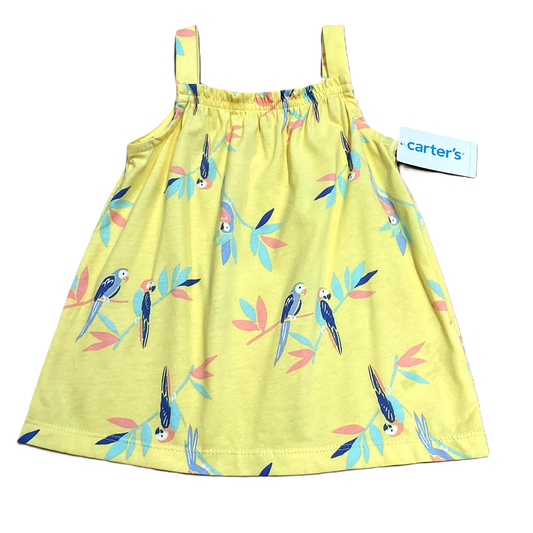 3T Girls Carter's Nwt Yellow Tank w/Parrots