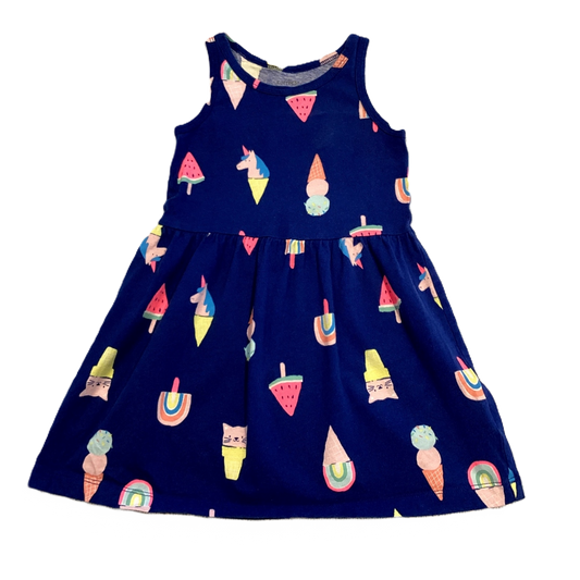 3T Girls Carter's Royal Blue Dress w/Ice Cream Cones