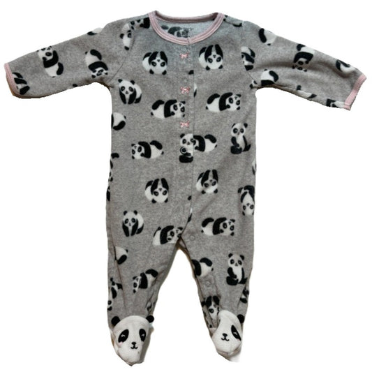 0-3 Girls Carter's Panda Fleece Sleeper