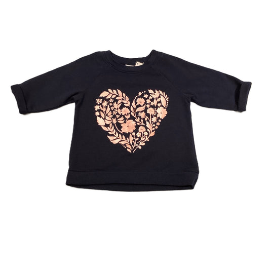 12-18 Girls Old Navy Navy w/Bronze Heart Shirt