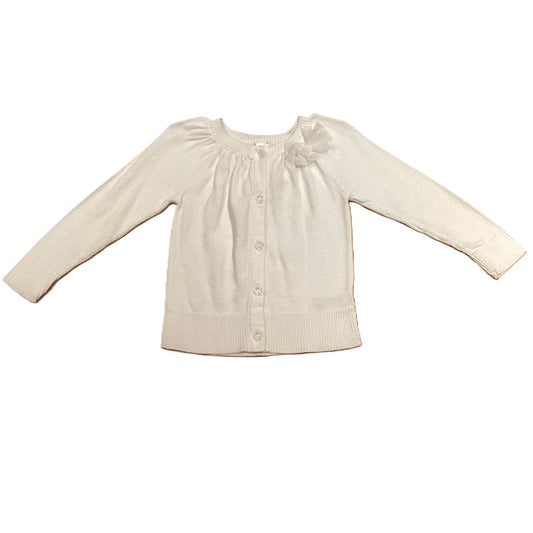 12-18 Girls Cherokee White Lightweight Cardigan