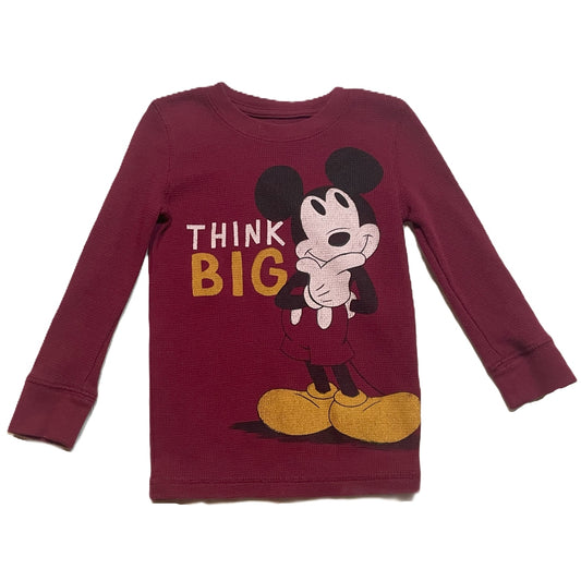 3T Boys Disney Mickey Mouse Think Big Long Sleeve Shirt