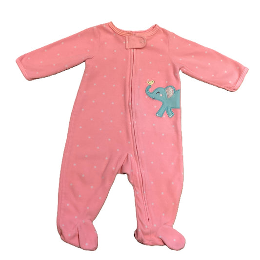 0-3 Girls Carter's Elephant Fleece Sleeper