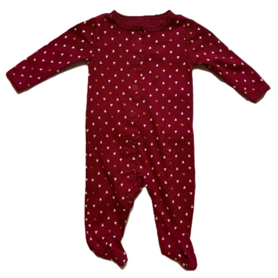 0-3 Girls Carter's Red Polka Dot Sleeper